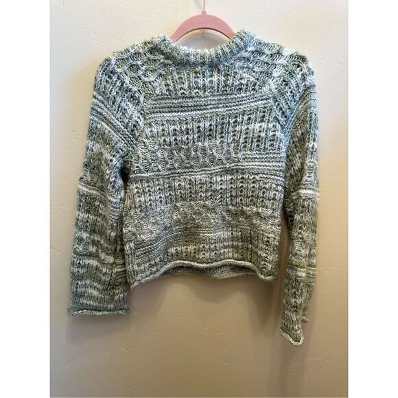 Universal Thread Green and White Knit Bell Sleeve Sweater Size XS - Picture 6 of 6